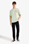 100% Cotton Boxy Fit Crew Neck Back Print Short Sleeve T-Shirt F8569Ax25Hs - 2