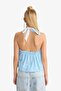 100% Cotton Poplin Halter Neck Blouse F9621Ax25Au - 5