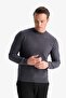 Standard Fit Crew Neck Sweater Sweater C9618Ax25Au - 3