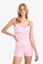 Pajama Set Regular Fit Suspender Top Shorts E7458Ax25Hs - 3