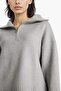 Oversize Polo Collar Half Zip Knitwear Sweater A8180Ax25Wn - 3