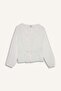 Oversize Muslin Long Sleeve Ecru Cotton Blouse Girls F5232A825Wn - 3