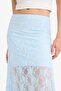 Elastic Waist Half Lining Lace Midi Skirt F8041Ax25Sm - 4