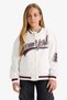 Printed College Collar Bomber Jacket for Girls F2295A825Au - 3