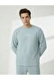Unisex Crew Neck Embossed Printed Inside Cotton Pocketed Top and Bottom Set - 4