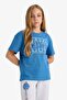 Relax Fit Crew Neck Printed Short Sleeve T-Shirt Girl Child G0469A825Au - 3