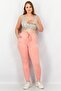Women Sportswear Fit Brand Logo Training Jogger Pants, Pink - 4