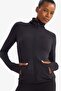 Stretchy Fabric Fitted Ultra Soft Stand Collar Double Pockets Finger Detail Zippered Sports Cardigan - 3