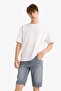 Slim Fit Slim Fit Jean Bermuda Shorts F9605Ax25Sm - 3