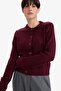 Basic Buttoned Soft Touch Soft Knitwear Cardigan E3654Ax25Wn