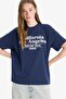 Oversize Crew Neck Printed Short Sleeve T-Shirt F8832Ax25Au - 3