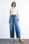 Wide Baggy Fit Washed Jean Trousers F7501Ax25Sm - 5