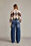 100% Cotton Baggy Fit Jean Trousers G0465Ax25Sm - 7