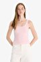 Fitted U-Neck Ribbed Camisole Undershirt F7818Ax25Au - 4