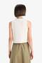 Fitted Crew Neck Linen Blend Buttoned Vest F6814Ax25Au - 6