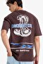 100% Cotton Boxy Fit Crew Neck Printed Short Sleeve T-Shirt F8593Ax25Hs