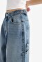 100% Cotton Carpenter Fit High Waist Long Leg Jean Trousers E7783Ax25Au - 8