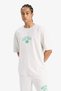 100% Cotton Nba Boston Celtics Oversized Wide Fit Crew Neck Back Printed Short Sleeve T-Shirt E586 - 4