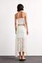 Elastic Waist Half Lining Lace Midi Skirt F8041Ax25Sm - 8