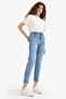 Comfort Mom High-Waisted Ankle-Length Jeans Washed Pants E9161AX25AU - 3