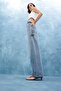 100% Cotton Carpenter Fit High Waist Long Leg Jean Trousers E7783Ax25Au - 3