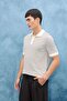 Buttoned Striped Knitwear Polo Shirt F2729Ax25Au