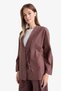 Regular Fit V-Neck Linen Blend Kimono F7958AX25AU - 3