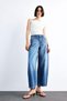 Wide Baggy Fit Washed Jean Trousers F7501Ax25Sm - 3