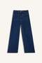 Cotton Short Wide Leg High Waist Ankle Length Jean Washed Pants F7804Ax25Au - 5