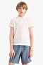 Okul 100% Cotton Regular Fit Basic Pique Short Sleeve Polo T-Shirt for Boys K1689A625Au - 5