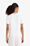 Regular Fit Crew Neck Embroidered Crepe Short-Sleeve Knit Sweater F7894AX25AU - 4