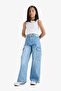 Wideleg Cargo Fit Wide Leg Cargo Jean Pants with Pockets for Girls E5878A825Au - 3