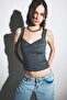 Fitted Heart Neckline Strap Blouse F7649Ax25Au