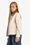 100% Cotton Contrast Collar Gabardine Jacket for Girls F7518A825Au - 5