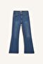 Mıa Flare Fit Regular Waist Flared Long Jeans Pants E9166AX25AU - 6