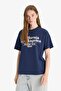 Oversize Crew Neck Printed Short Sleeve T-Shirt F8832Ax25Au - 4