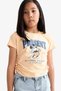 100% Cotton Disney Mickey & Minnie Fitted Crew Neck Short Sleeve T-Shirt Girl's F1097A825Au