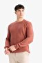 Standard Fit Regular Cut Crew Neck Textured Knitwear Sweater C8814Ax25Wn - 3