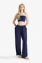 100% Cotton Wide Leg Regular Waist Muslin Trousers F5834Ax25Hs - 2