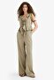 Wide Leg Double Pocket Regular Waist Standard Length Trousers D1009Ax25Sp - 2