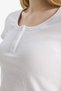 Fitted Round Neck Ribbed Camisole Short Sleeve White T-Shirt F5185Ax25Sm - 5