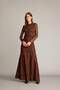 2-Piece Crochet Knit Set Crew Neck Sleeveless Blouse Elastic Waist Maxi Skirt F7466AX25HS - 2