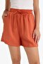 High Waist Elasticated Straight Leg Shorts F0487Ax25Sm - 7