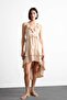 V-Neck Flounced Asymmetrical Sleeveless Midi Dress F8210Ax25Sm