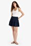 Cotton High Waist Combed Cotton Lining Linen Look Mini Skirt F7231Ax25Hs - 2