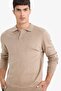 Standard Fit Polo Collar Buttoned Knitwear Sweater B9713Ax24Au