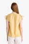 V Neck Short Sleeve Shirt with Drawstring Detail F2052Ax25Sm - 6