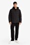 Warm Water Repellent Slim Fit Fitted Lined Hooded Zippered Pocketed Padded Coat R0216Az25Au - 2