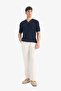 100% Cotton Standard Fit Polo Neck Short Sleeve Knit T-Shirt E5860Ax25Sm - 2