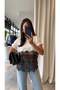 White Skirt Lace Detailed Short Sleeve T-Shirt